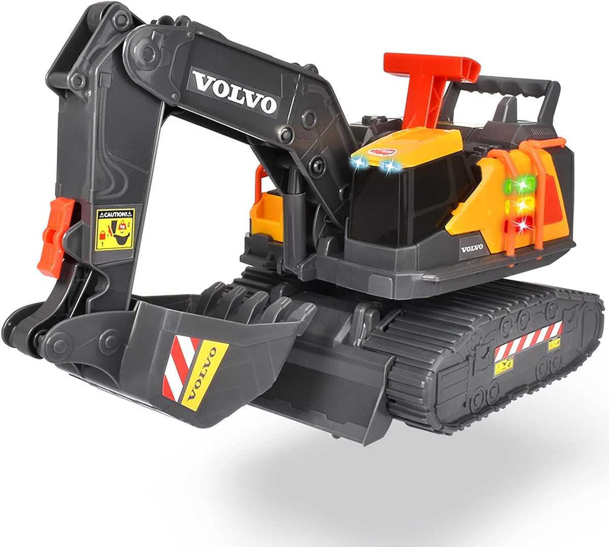 203725006 Dickie jouets pelle Volvo cm. 30, détecte le poids, les lumières et les sons