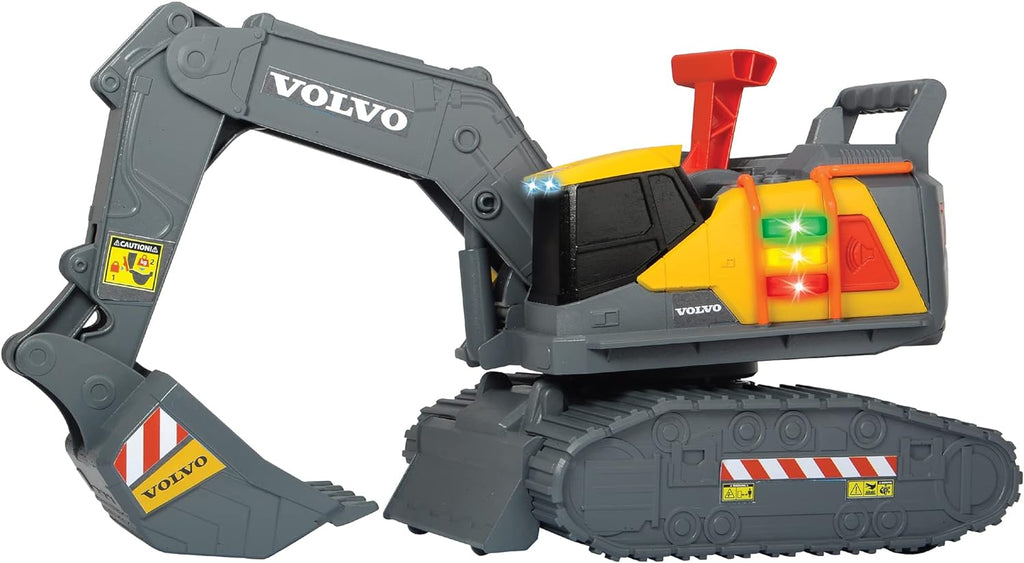 203725006 Dickie jouets pelle Volvo cm. 30, détecte le poids, les lumières et les sons