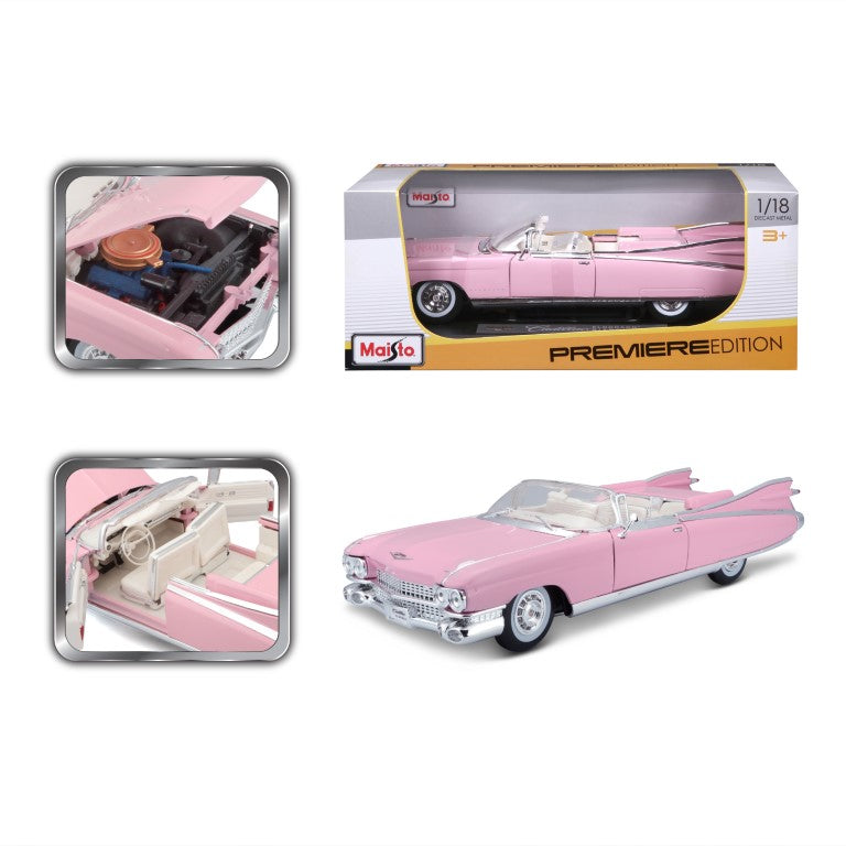 10-36813 Bburago Maisto - Cadillac Eldorado Biarritz (1959), rose