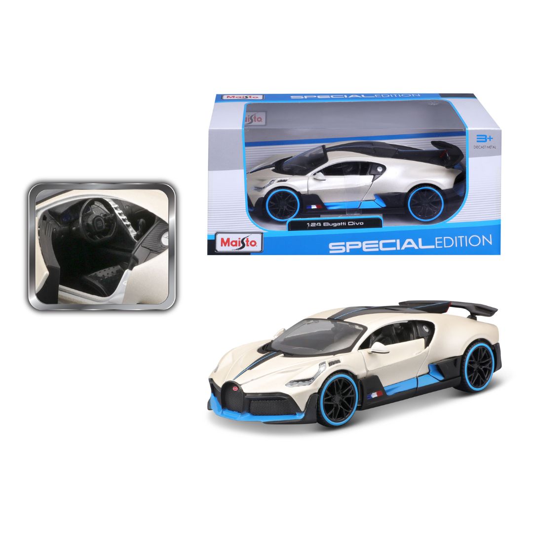 31526 WT Bburago Maisto - Bugatti Divo, blanc - Échelle 1:24