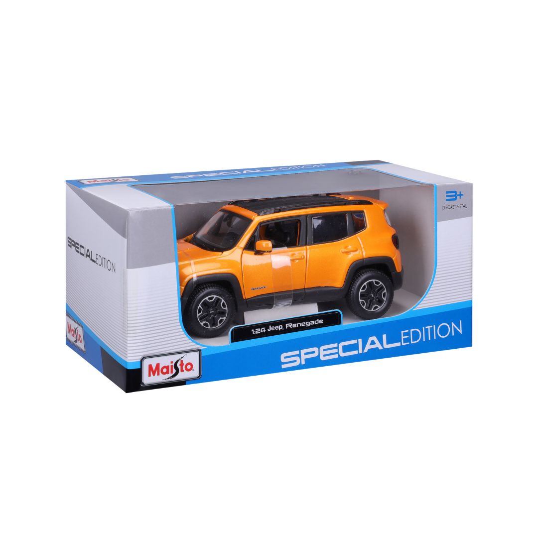 31282 Bburago Maisto - Jeep Renegade, orange - Échelle 1:24