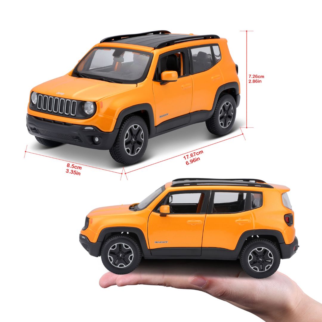 31282 Bburago Maisto - Jeep Renegade, orange - Échelle 1:24