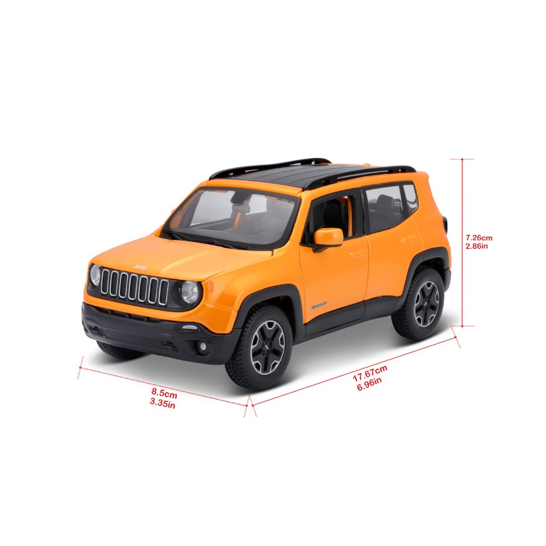 31282 Bburago Maisto - Jeep Renegade, orange - Échelle 1:24