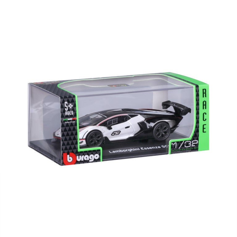 18-41167 Bburago Race - Lamborghini Essenza SCV12 #12, blanc - 1:32