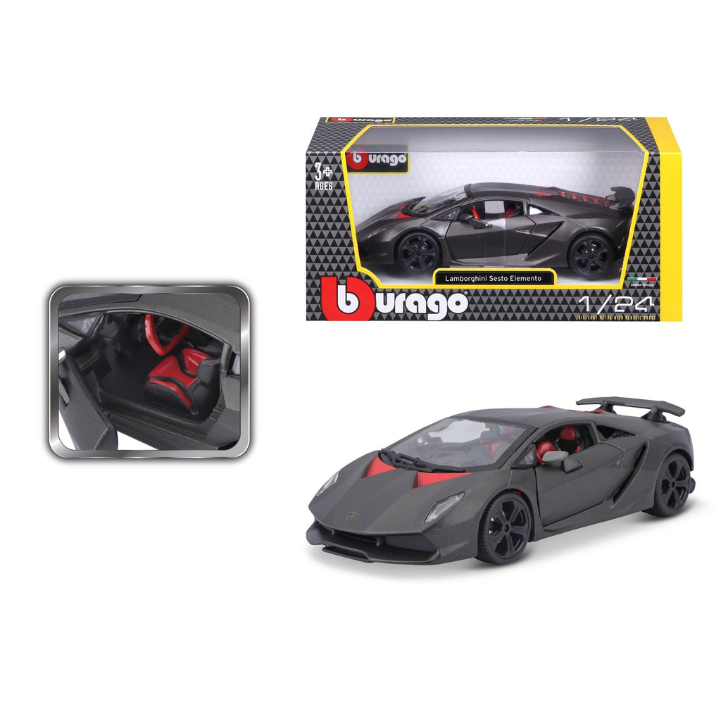 18-21061 Bburago - Lamborghini Sesto Elemento, gris - Échelle 1:24