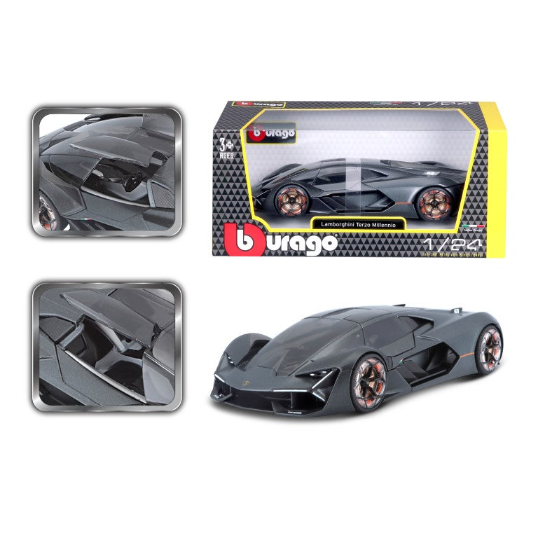 18-21094 GY Bburago - Lamborghini Terzo Millennio, gris - Échelle 1:24