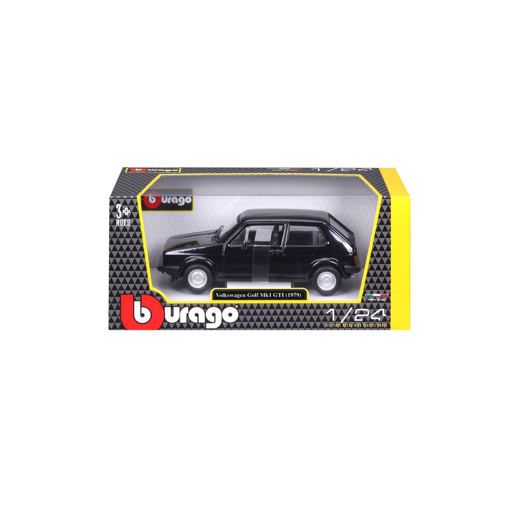 18-21089 Bburago - Volkswagen Golf Mk1 GTI (1979), noir - 1:24