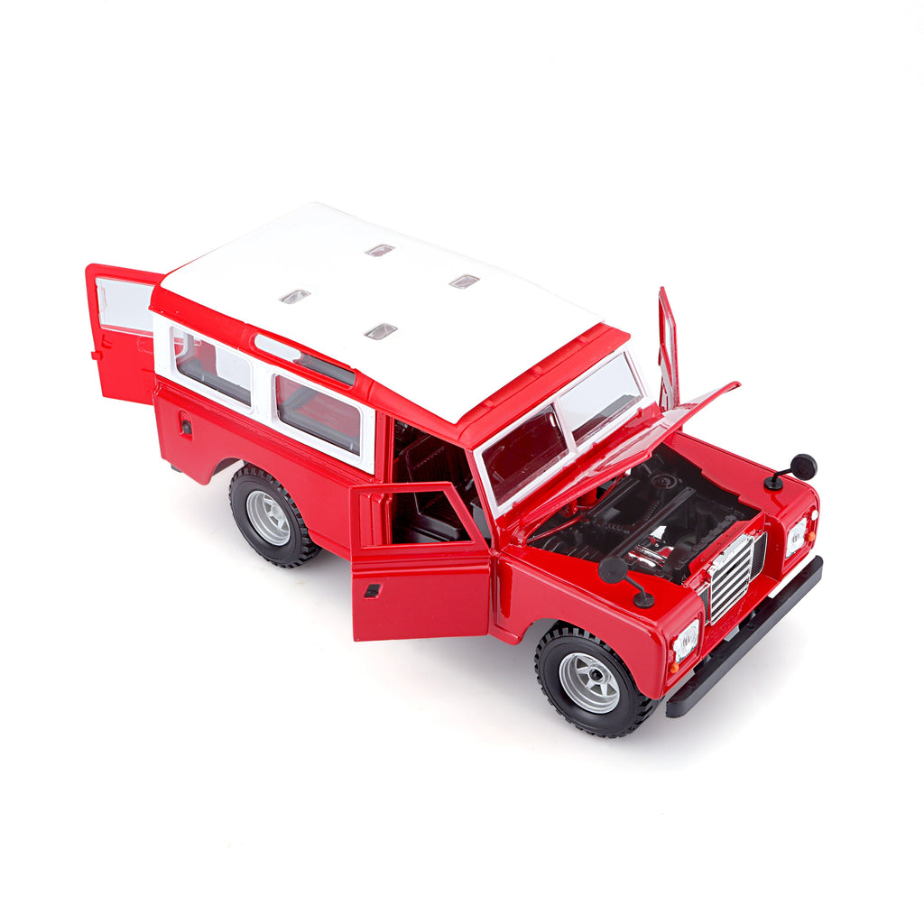 18-22063 Bburago - Land Rover Series II, rouge - Échelle 1:24