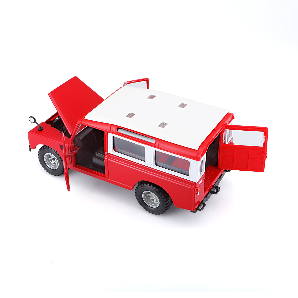 18-22063 Bburago - Land Rover Series II, rouge - Échelle 1:24