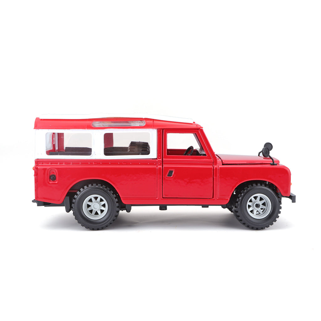 18-22063 Bburago - Land Rover Series II, rouge - Échelle 1:24