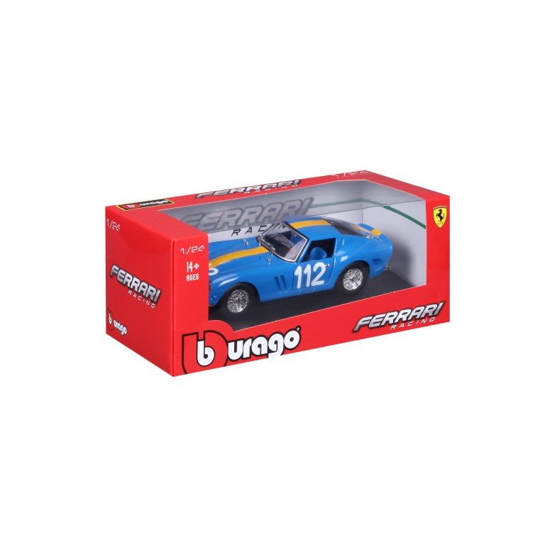 18-26305 Bburago Ferrari Racing - Ferrari 250 GTO, bleu - Échelle 1:24
