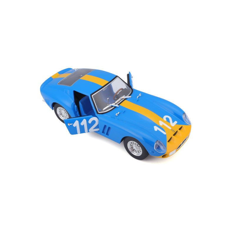 18-26305 Bburago Ferrari Racing - Ferrari 250 GTO, bleu - Échelle 1:24