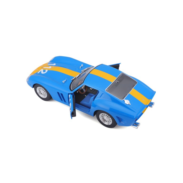 18-26305 Bburago Ferrari Racing - Ferrari 250 GTO, bleu - Échelle 1:24
