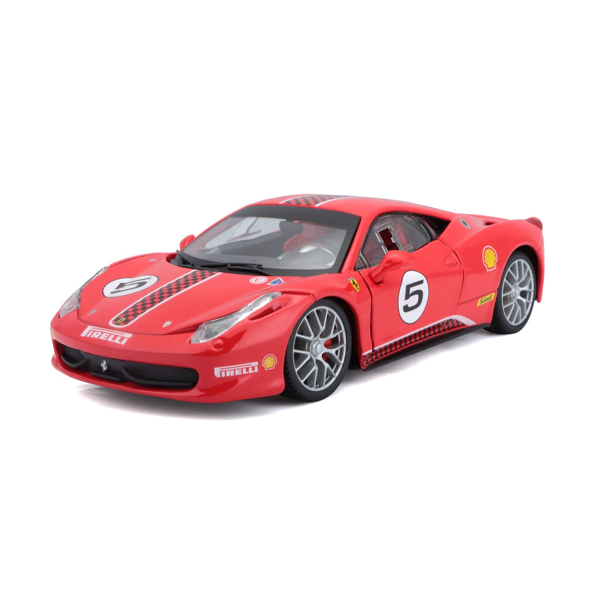 18-26302 Bburago Ferrari Racing - Ferrari 458 Challenge, rouge - Échelle 1:24