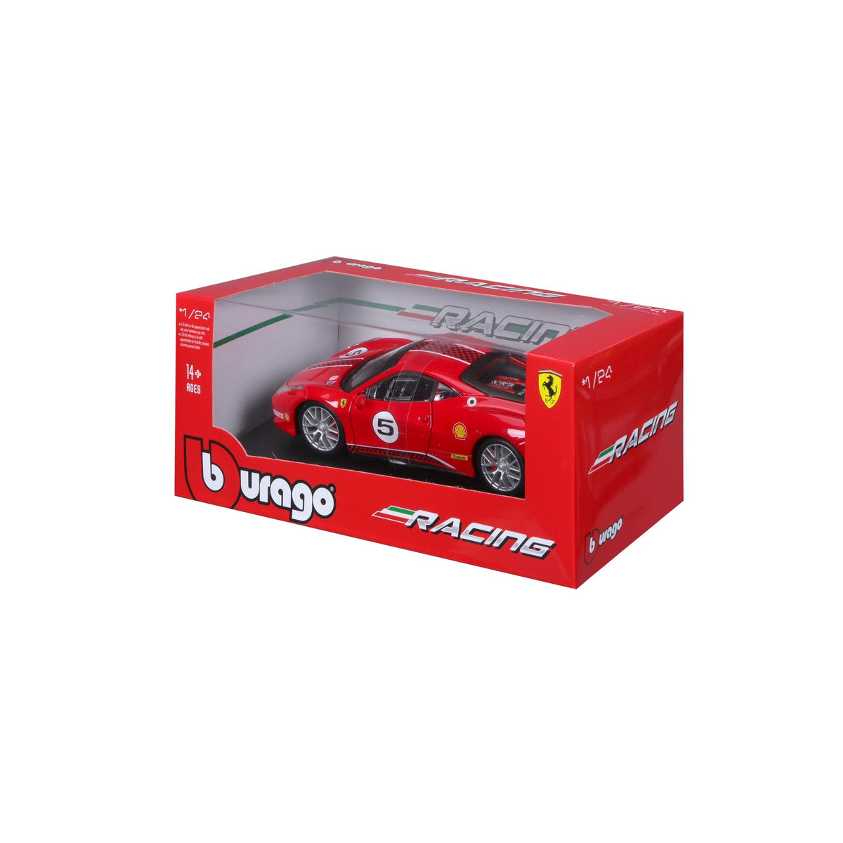 18-26302 Bburago Ferrari Racing - Ferrari 458 Challenge, rouge - Échelle 1:24