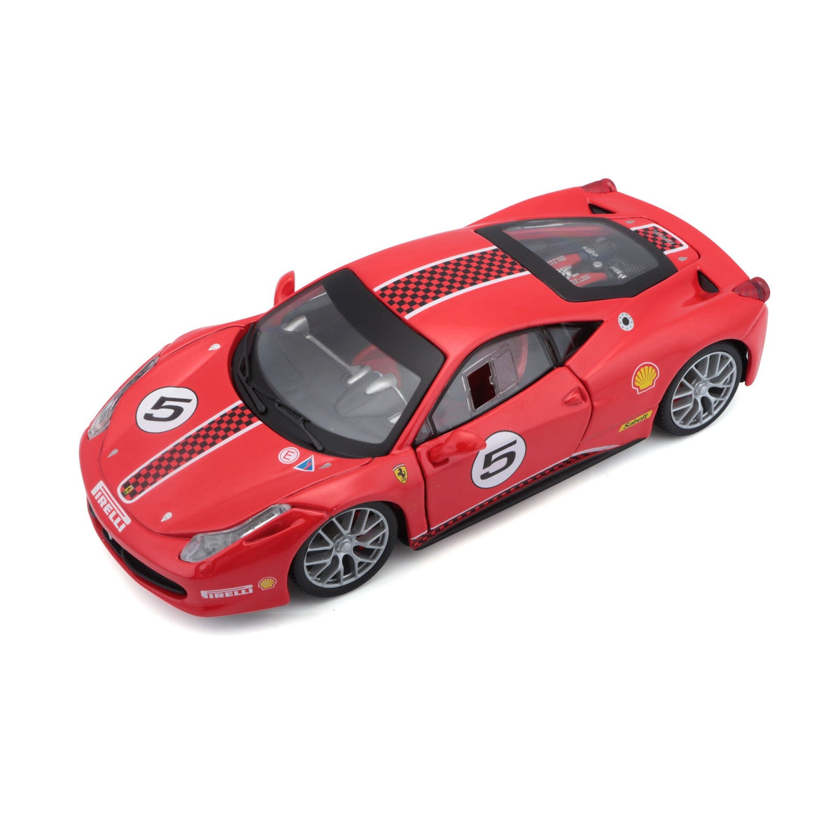 18-26302 Bburago Ferrari Racing - Ferrari 458 Challenge, rouge - Échelle 1:24