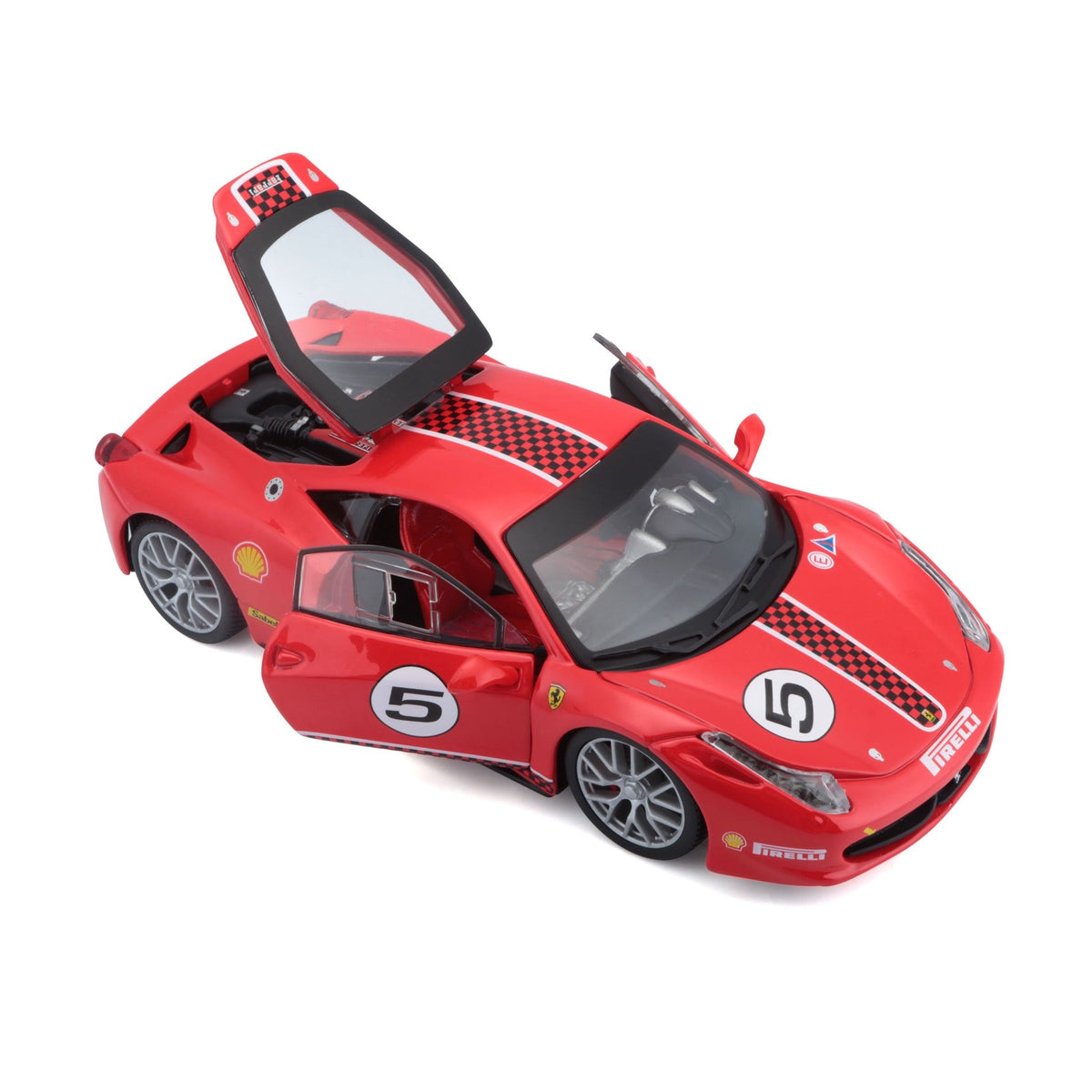 18-26302 Bburago Ferrari Racing - Ferrari 458 Challenge, rouge - Échelle 1:24