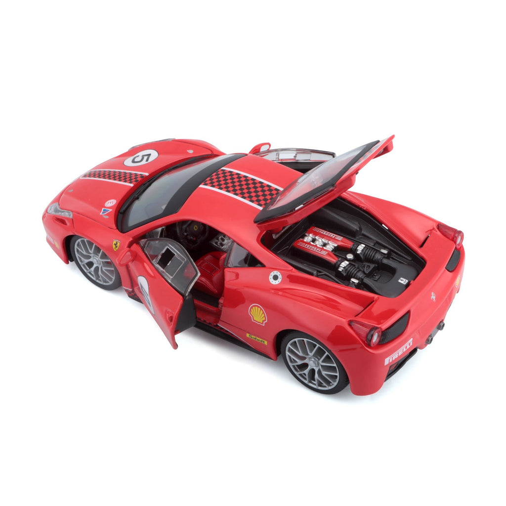 18-26302 Bburago Ferrari Racing - Ferrari 458 Challenge, rouge - Échelle 1:24