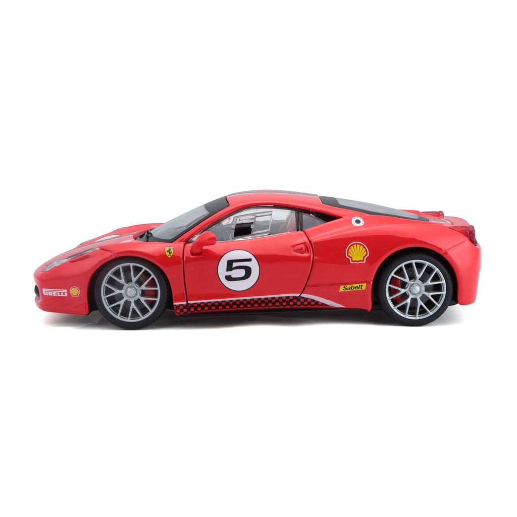 18-26302 Bburago Ferrari Racing - Ferrari 458 Challenge, rouge - Échelle 1:24