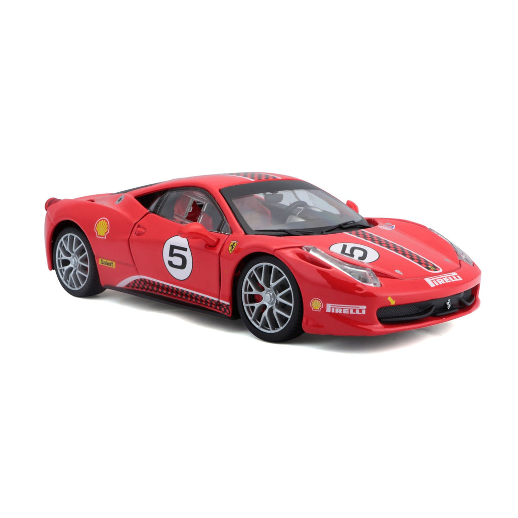 18-26302 Bburago Ferrari Racing - Ferrari 458 Challenge, rouge - Échelle 1:24