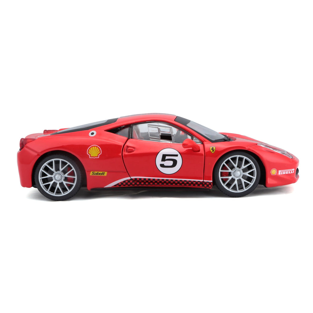 18-26302 Bburago Ferrari Racing - Ferrari 458 Challenge, rouge - Échelle 1:24