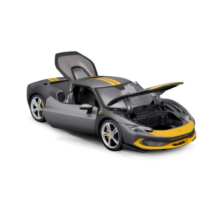 18-16017 Bburago Ferrari R&P Ferrari 296 GTB Assetto Fiorano, grise 1:18