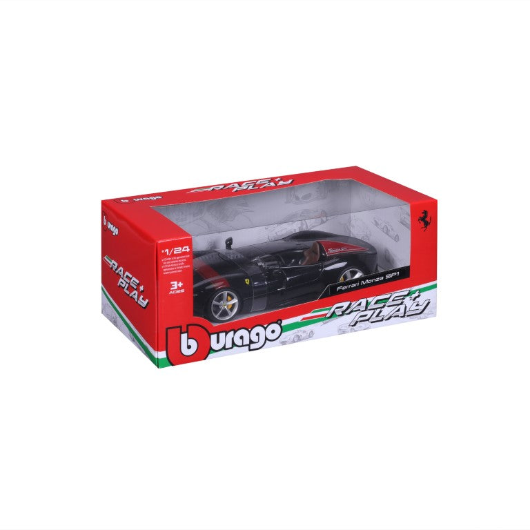 18-26027 Bburago Ferrari Race&Play - Ferrari Monza, noire - Échelle 1:24