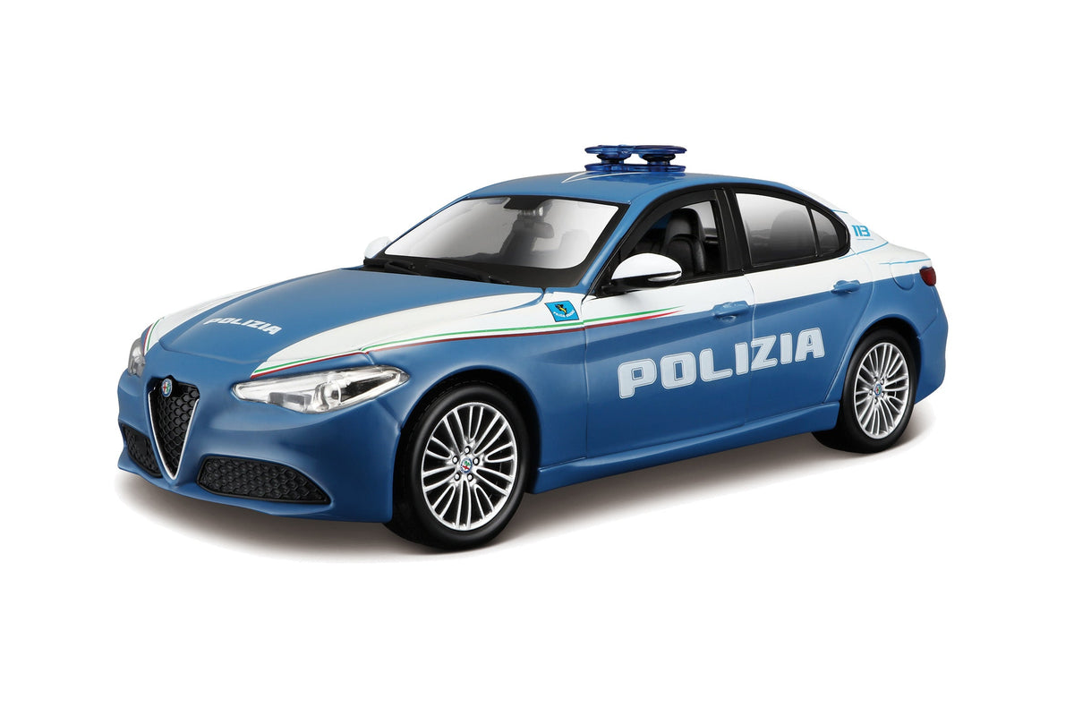 18-25129 Bburago - Alfa Romeo Giulia Polizia - Échelle 1:24 - Maquette Kit