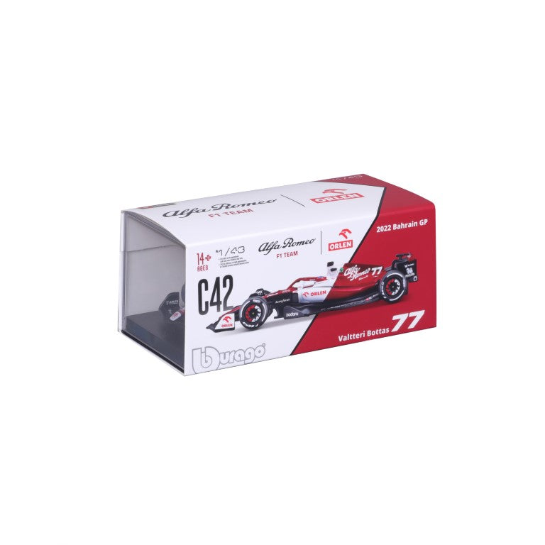 18-38068 #77 Bottes - Bburago - 1:43 RACE - Alfa Romeo F1 Team Orlen avec casque