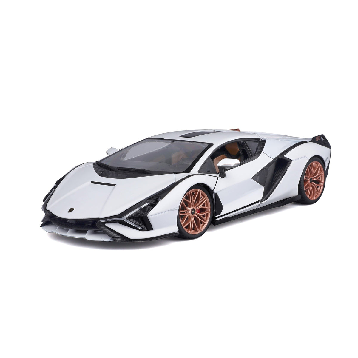 18-11046 WT Bburago - Lamborghini Sian FKP 37, blanche - Échelle 1:18