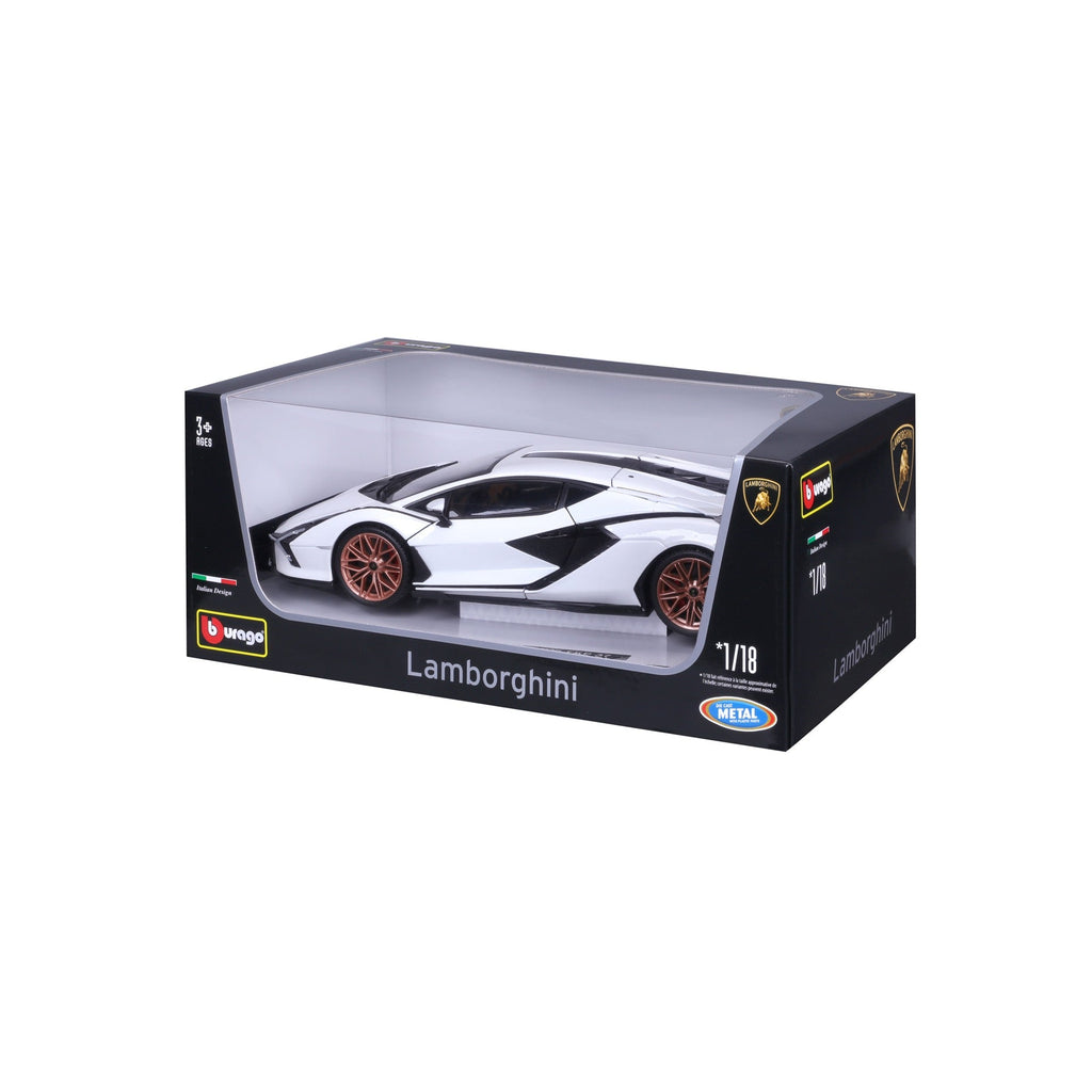 18-11046 WT Bburago - Lamborghini Sian FKP 37, blanche - Échelle 1:18