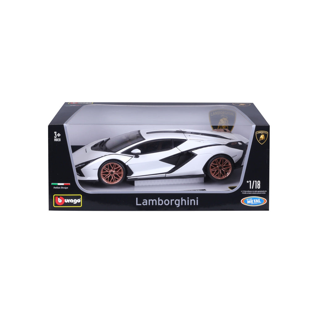 18-11046 WT Bburago - Lamborghini Sian FKP 37, blanche - Échelle 1:18