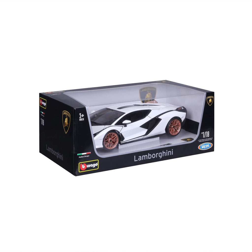 18-11046 WT Bburago - Lamborghini Sian FKP 37, blanche - Échelle 1:18