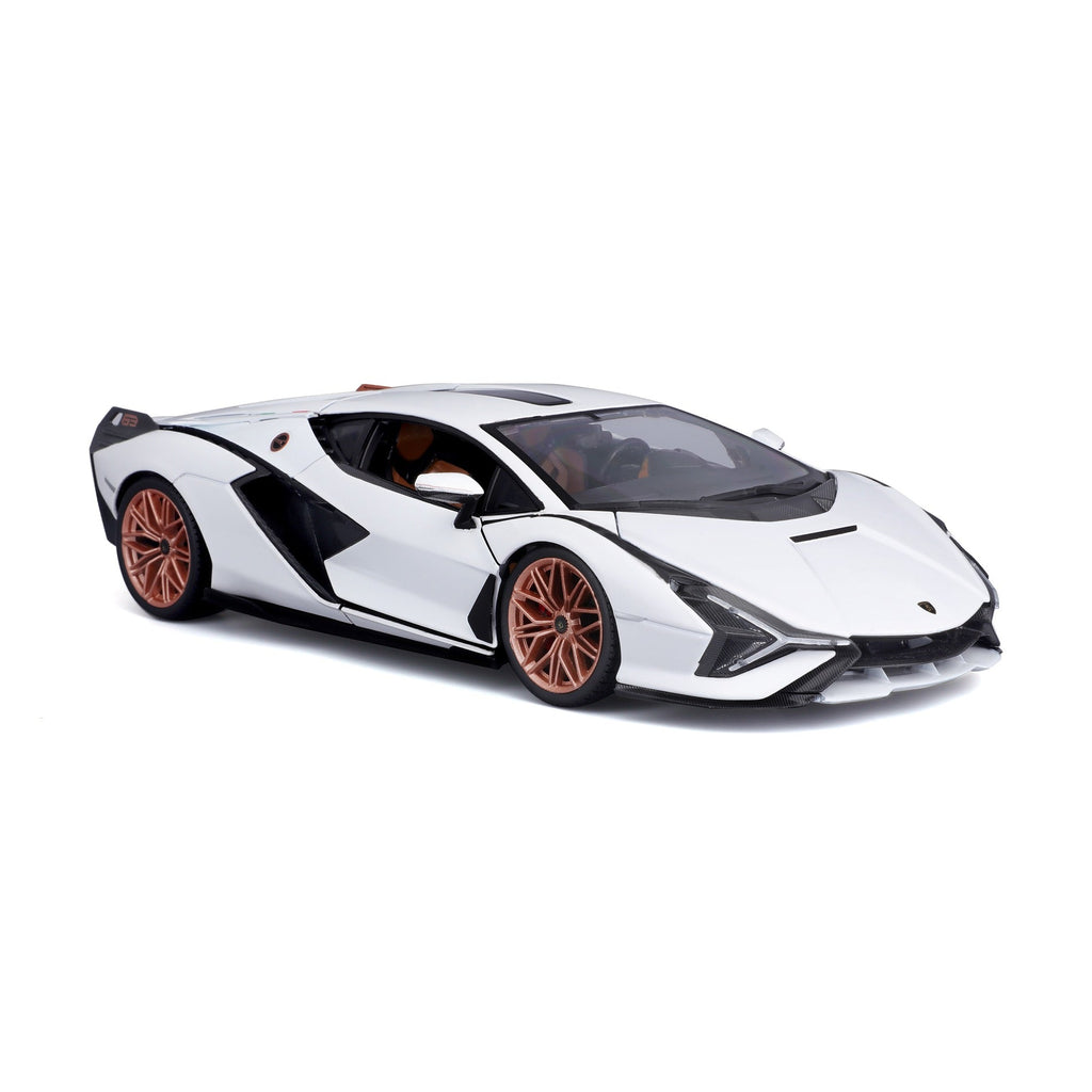 18-11046 WT Bburago - Lamborghini Sian FKP 37, blanche - Échelle 1:18