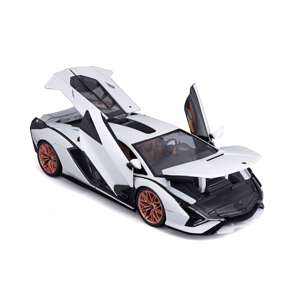18-11046 WT Bburago - Lamborghini Sian FKP 37, blanche - Échelle 1:18