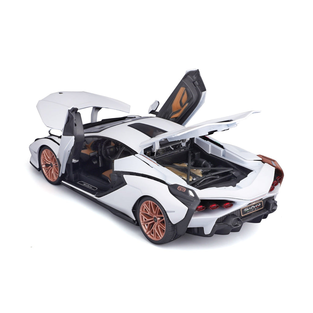 18-11046 WT Bburago - Lamborghini Sian FKP 37, blanche - Échelle 1:18