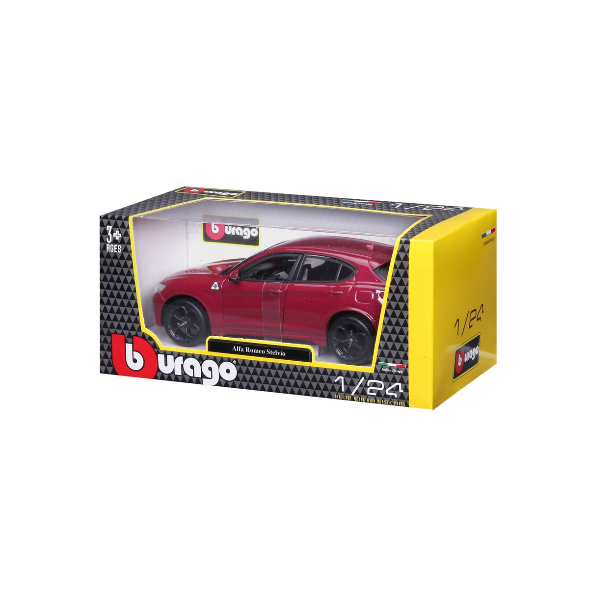 *18-21086 RD Bburago - Alfa Romeo Stelvio, rouge - Échelle 1:24
