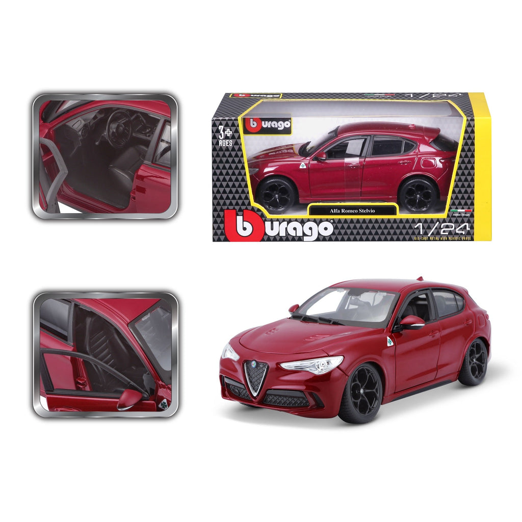 *18-21086 RD Bburago - Alfa Romeo Stelvio, rouge - Échelle 1:24