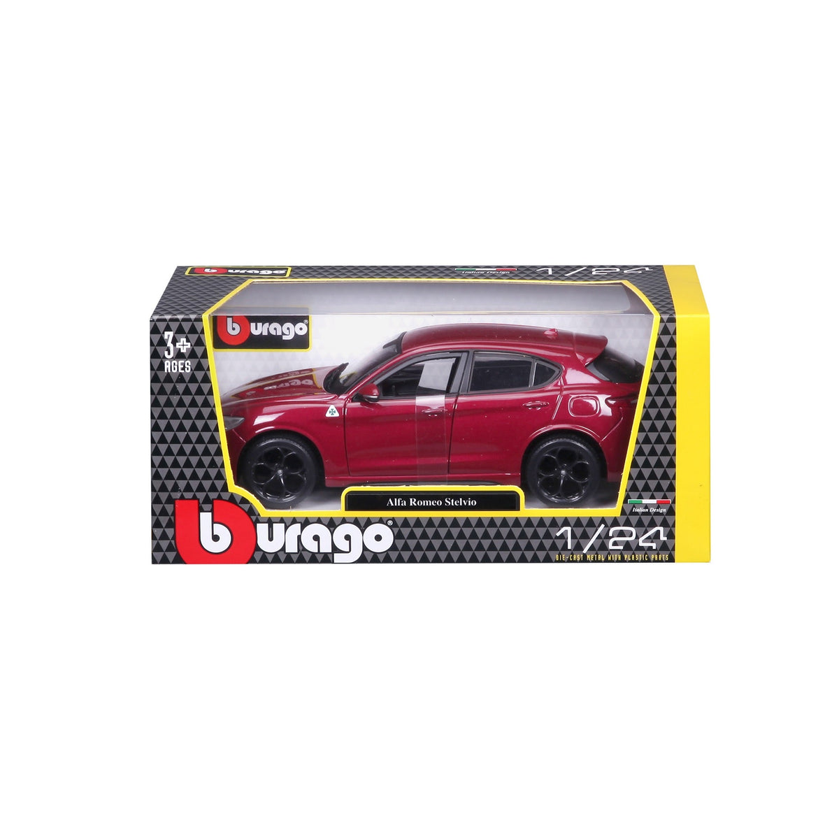 *18-21086 RD Bburago - Alfa Romeo Stelvio, rouge - Échelle 1:24