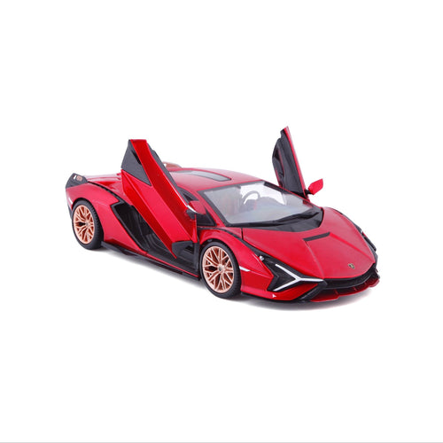 * 18-21099 RD Bburago - Lamborghini Sian FKP 37, rouge - Échelle 1:24
