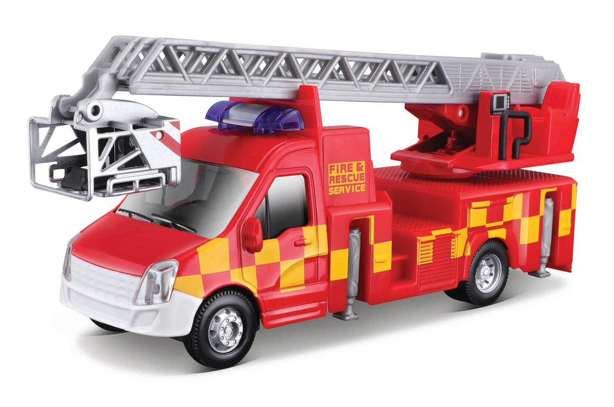 18-32267 Bburago - Véhicule municipal - Camion de pompiers avec échelle