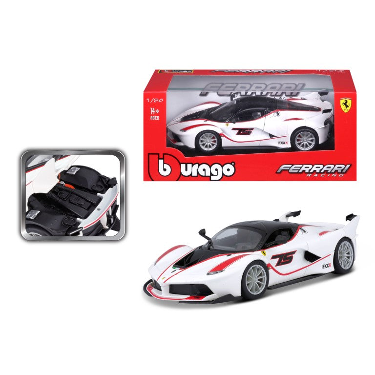 18-26301 Bburago Ferrari Racing - Ferrari FXX K, blanc - Échelle 1:24