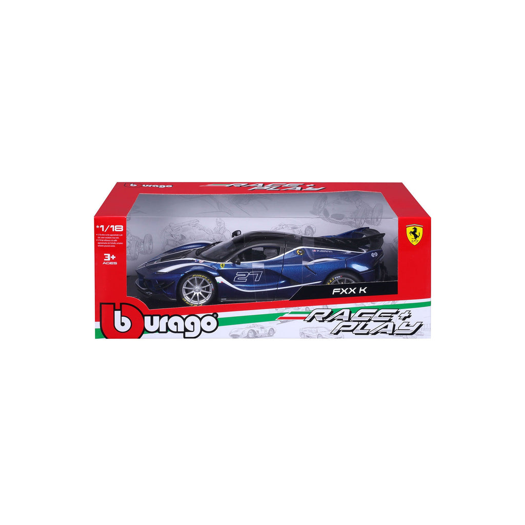 18-16012 Bburago Ferrari Race & Play - Ferrari FXX K #27, bleu - 1:18