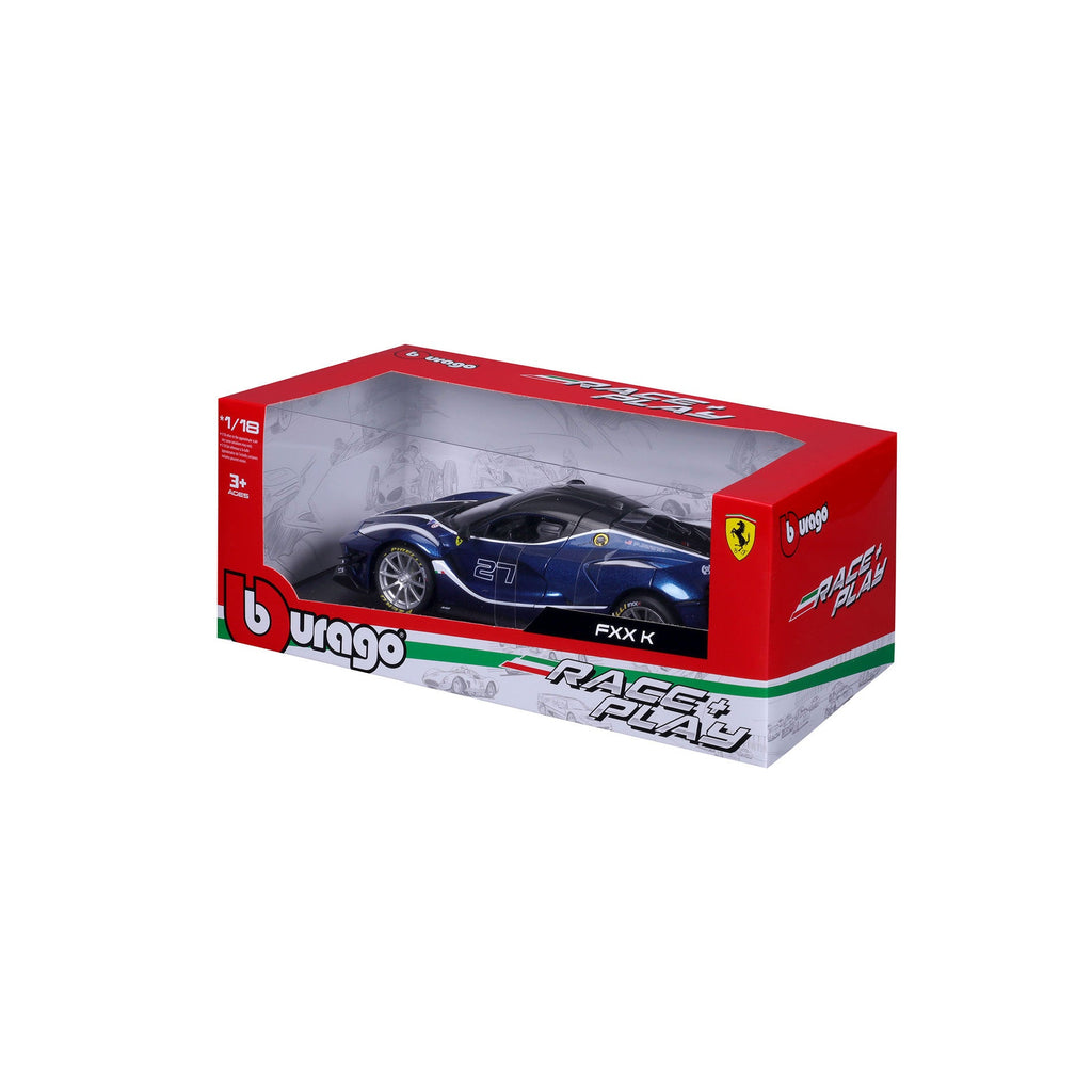 18-16012 Bburago Ferrari Race & Play - Ferrari FXX K #27, bleu - 1:18