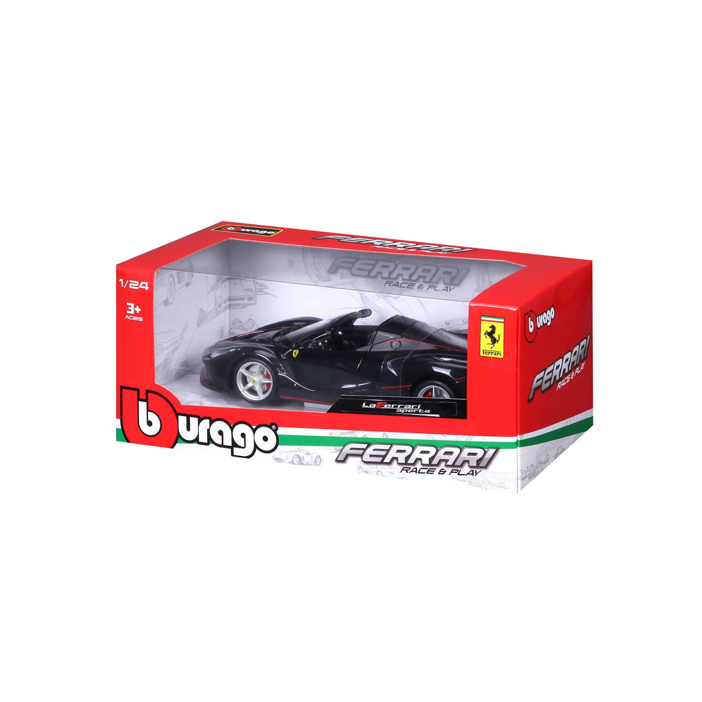 18-26022 Bburago Ferrari Race&Play - Ferrari LaFerrari Aperta, noire - 1:24