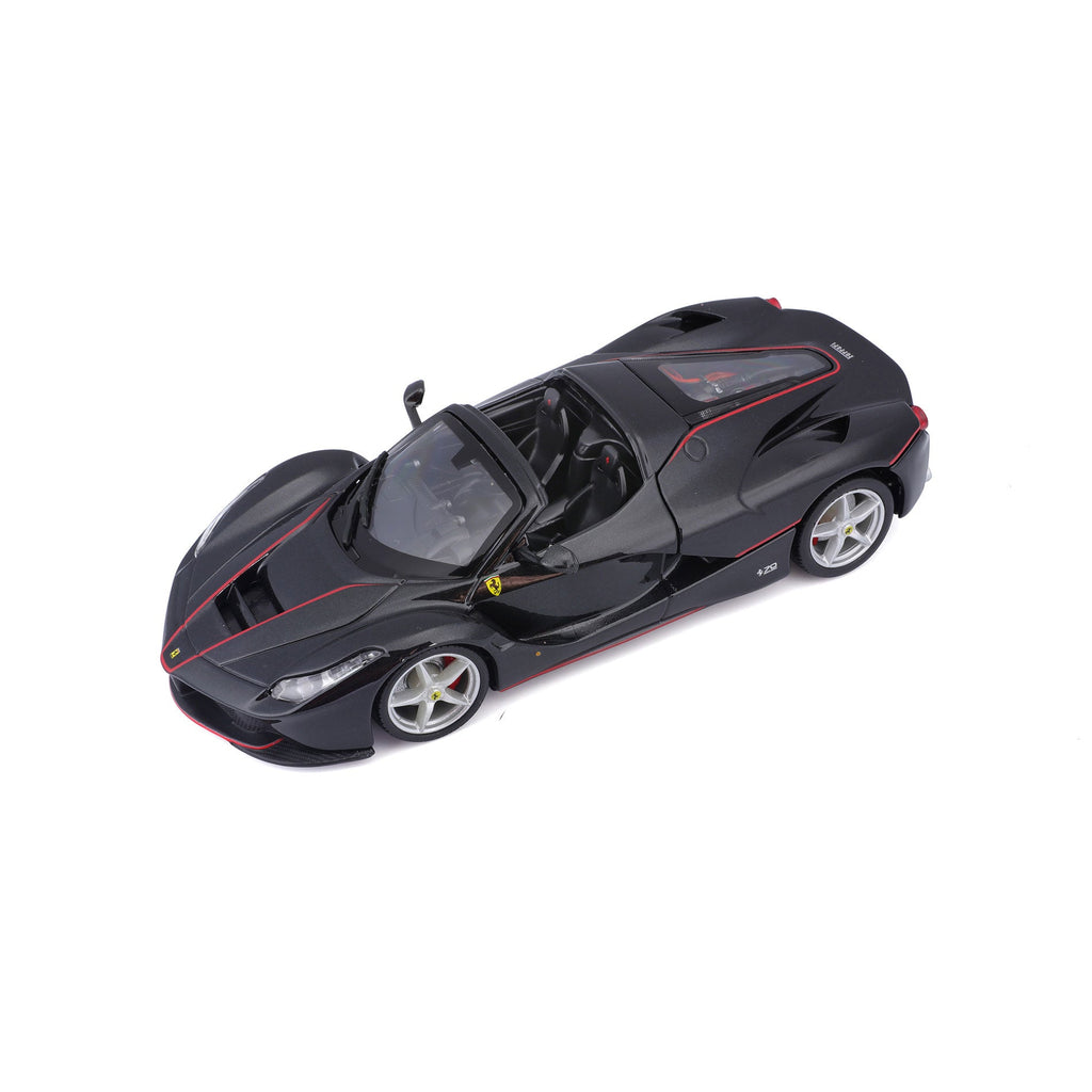 18-26022 Bburago Ferrari Race&Play - Ferrari LaFerrari Aperta, noire - 1:24
