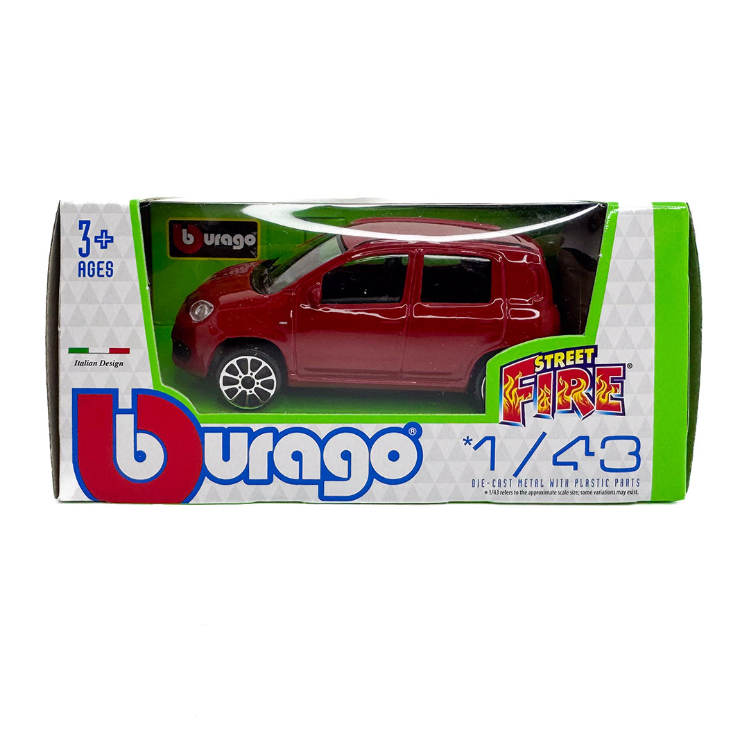* 18-30273 Bburago Street Fire - Fiat Panda rouge - Échelle 1:43
