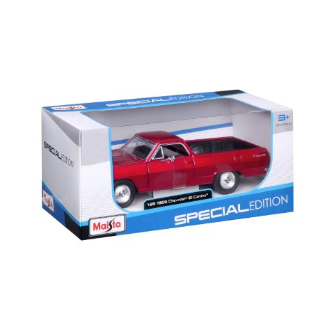 10-31977 Bburago Maisto - Chevrolet El Camino 1965, rouge - 1:25