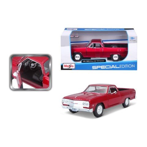 10-31977 Bburago Maisto - Chevrolet El Camino 1965, rouge - 1:25