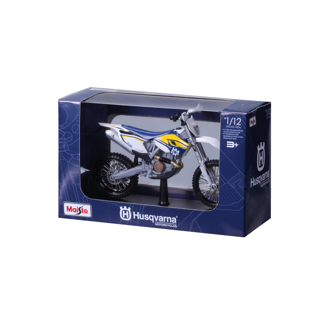 10-32706 Bburago Maisto - Husqvarna FE 501, moto avec béquille - Échelle 1:12